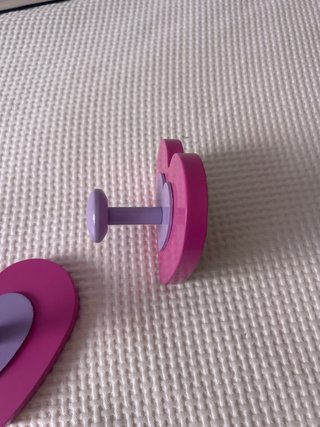 Colgadores Corazón Rosa y Morado
