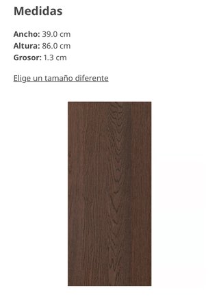 IKEA SINARP Panel Efecto Roble Oscuro 39x86cm