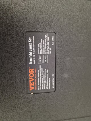 VEVOR Juego de Manómetros 4 Vías para Carga de Ref