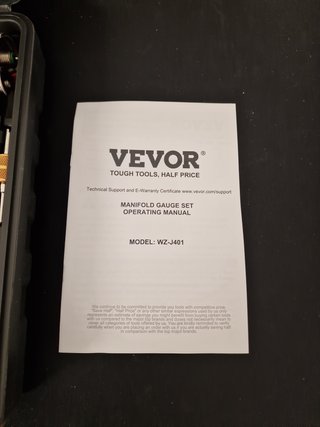 VEVOR Juego de Manómetros 4 Vías para Carga de Ref