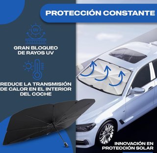 Parasol Coche 130cm Protección Anticalor D1