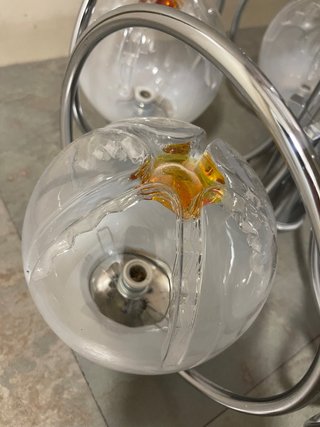 Lámpara de techo colgante cristal y metal
