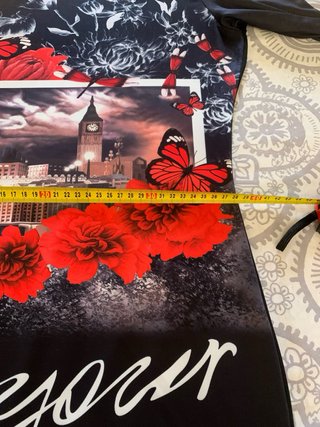 Vestido negro y rojo talla M