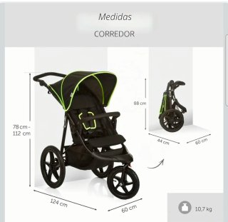 Carrito para bebe todoterreno marca Hauck Runner