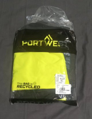 Pantalón Portwest Negro/Amarillo Talla 36