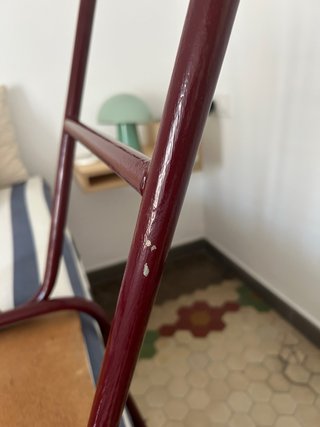 Silla vintage restaurada madera y metal