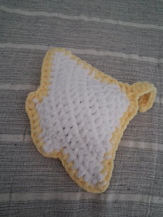 Peluche Mantarraya Crochet Amarillo