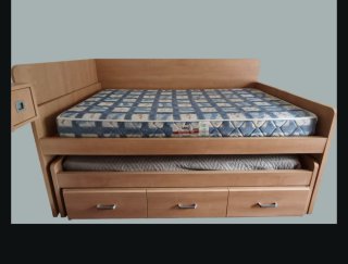 Cama nido con cajones de madera