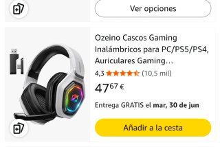 50 unidades/Ozeino Cascos Gaming Inalámbricos