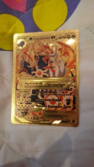 Carta Pokémon Primal Groudon EX Dorada