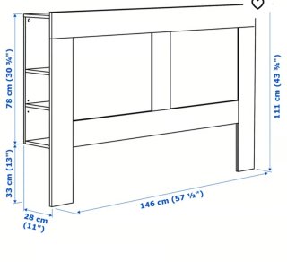 Cabecero de cama blanco