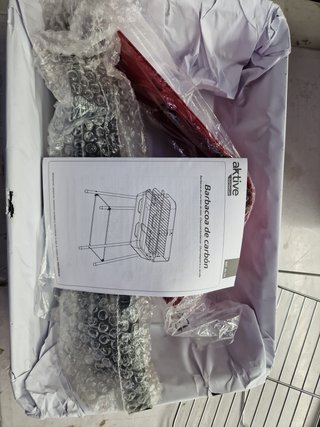 Barbacoa Carbón Portátil AKTIVE con Cortavientos
