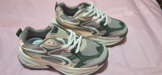 Zapatos Deportivos Hombre Beige/Verde