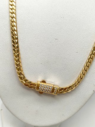 ORO NUEVO 18KT Cadena Cubana 5mm 45cm largo