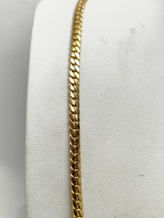 ORO NUEVO 18KT Cadena Cubana 5mm 45cm largo
