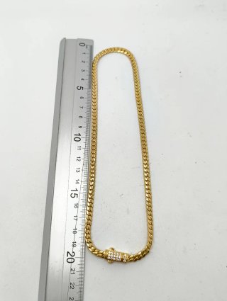 ORO NUEVO 18KT Cadena Cubana 5mm 45cm largo