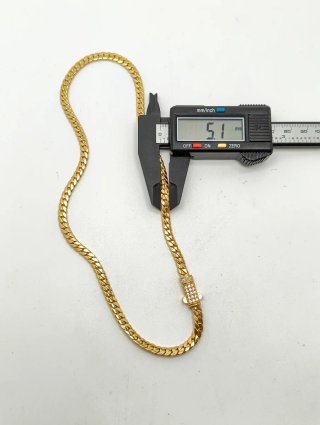 ORO NUEVO 18KT Cadena Cubana 5mm 45cm largo