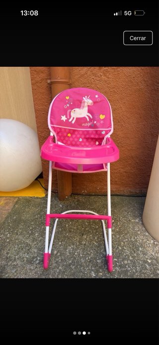 Trona de juguete rosa unicornio