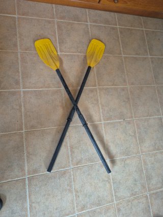 Remos amarillos para kayak o bote de 1.20mts