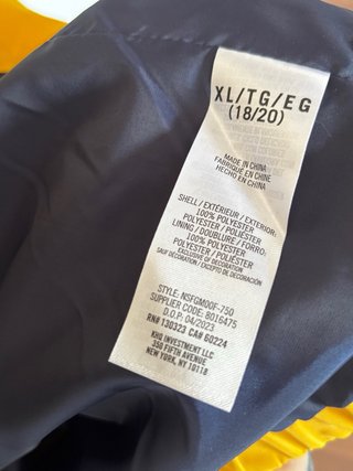 Chaqueta Nautica Niño/Mujer Amarilla