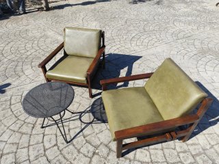 Conjunto 2 Sillas + Mesa Terraza Vintage Madera