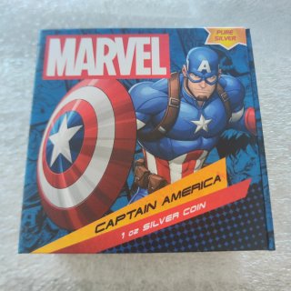 Moneda Plata Marvel Capitán América 1oz