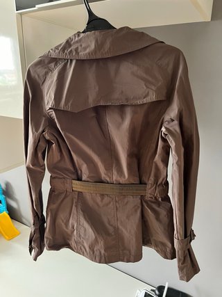 Chaqueta Zara marrón cinturón Talla S
