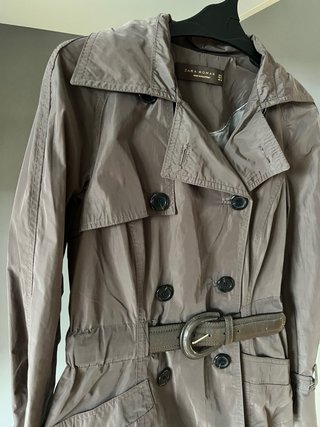 Chaqueta Zara marrón cinturón Talla S