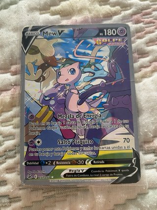 Lote 8 Cartas Pokémon: Rowlet, Gastly, Mew V, etc.