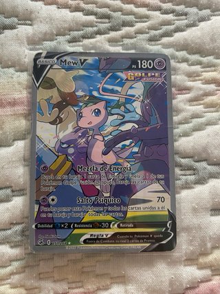 Lote 8 Cartas Pokémon: Rowlet, Gastly, Mew V, etc.