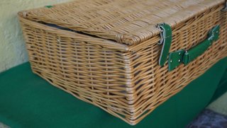 Cesta Picnic Benetton Mimbre 55x43x20cm nueva leer