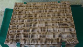 Cesta Picnic Benetton Mimbre 55x43x20cm nueva leer