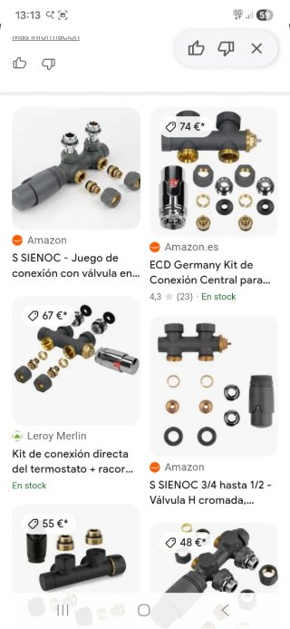 Llave de paso y accesorios fontanería