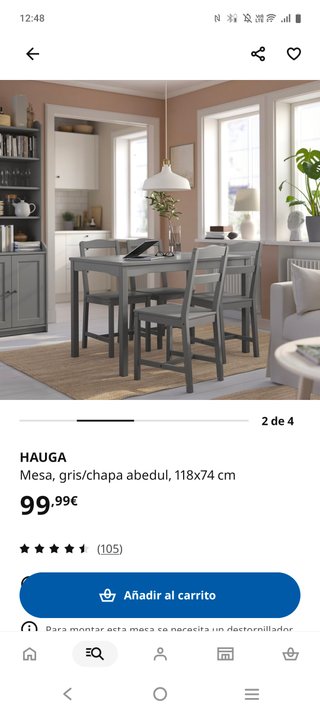 Mesa de Ikea con embalaje nuevo sin abrir abladme