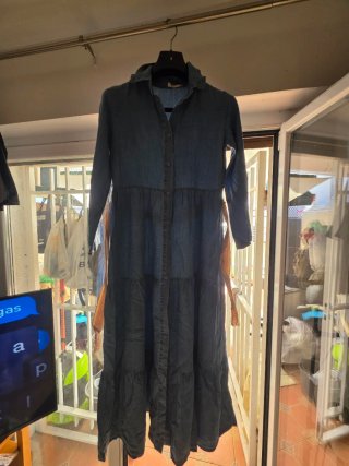Vestido largo tela fina