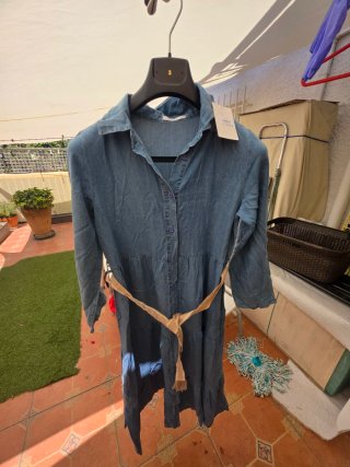 Vestido largo tela fina