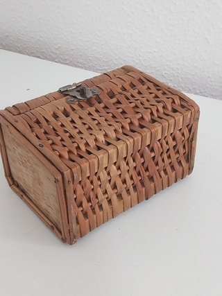 Bolso Cesta Cofre Mimbre Vintage Maletin