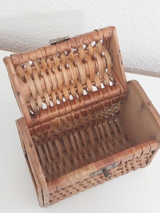 Bolso Cesta Cofre Mimbre Vintage Maletin