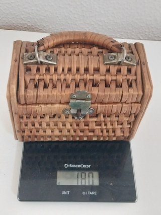 Bolso Cesta Cofre Mimbre Vintage Maletin