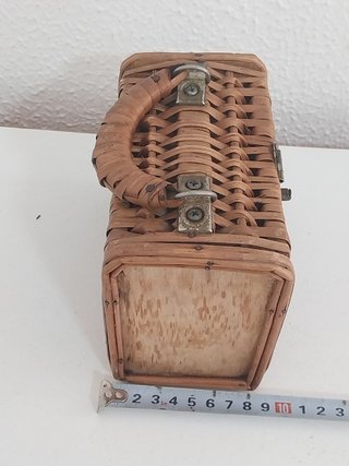 Bolso Cesta Cofre Mimbre Vintage Maletin