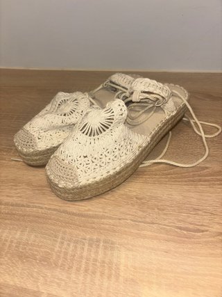 Alpargatas cuña ETIKA Beige Talla 38