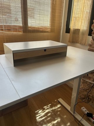 Escritorio Elevable Blanco + Alfombrilla