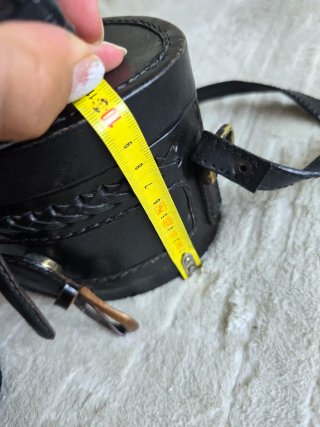 Borsa Vintage Pelle Rigida Nera