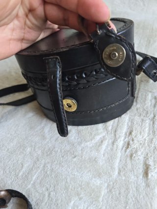 Borsa Vintage Pelle Rigida Nera
