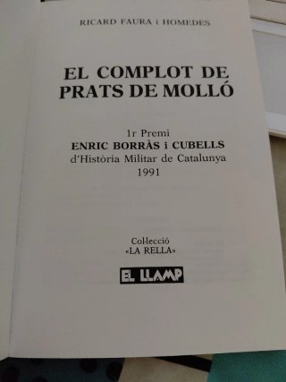El complot de Prats de Molló.1a edició