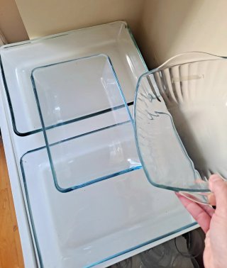 Lote Bandejas / fuertes de Cristal para Horno
