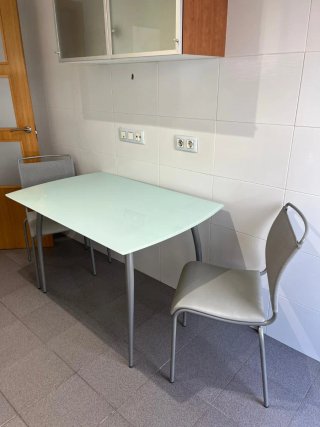 Juego de mesa de cocina con 2 sillas