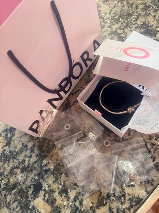Pulsera Pandora con 9 charms plata