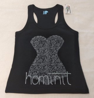 Camiseta tirantes negra vintage