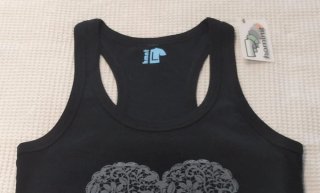 Camiseta tirantes negra vintage